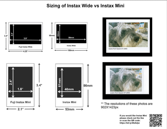 Custom Instax Wide Film Photo Printing – Retro Instant Prints Made from Your Digital Photos